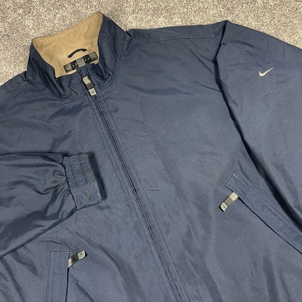 Vintage 90s Nike Golf Jacket Mens Large Harrington Nylon Zip Up Windbreaker Y2K